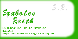 szabolcs reith business card